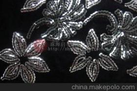 【各种款式珠片绣 绣花加工 用于服装 手袋 箱包等】价格,厂家,图片,花边类,珠海市启丰印花-