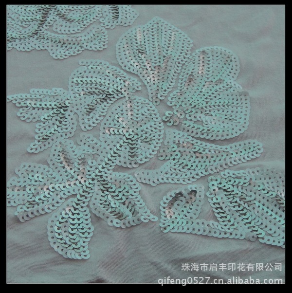 【广东珠海服装绣花 珠片绣 亮片绣花加工】价格,厂家,图片,绣花加工,珠海市启丰印花-